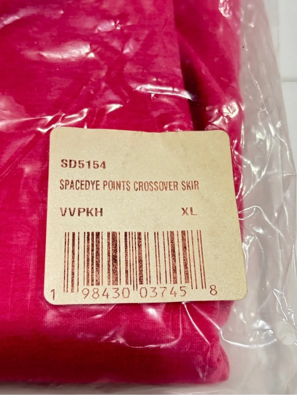 Beyond Yoga Women's XL Spacedye Points Crossover Skirt Vivid Pink NWT Lined